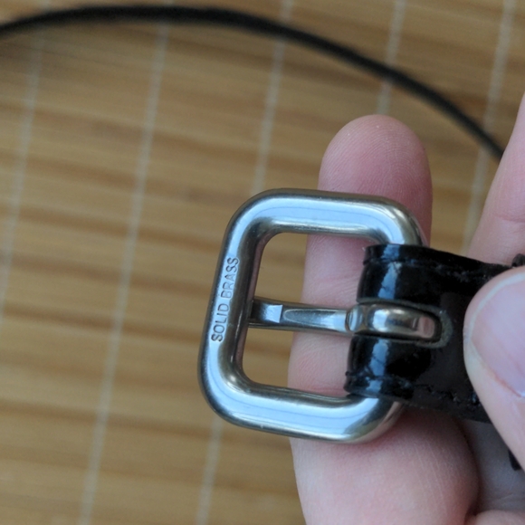 Club Monaco black leather belt, size M (fits 31"-35") - Picture 6 of 9